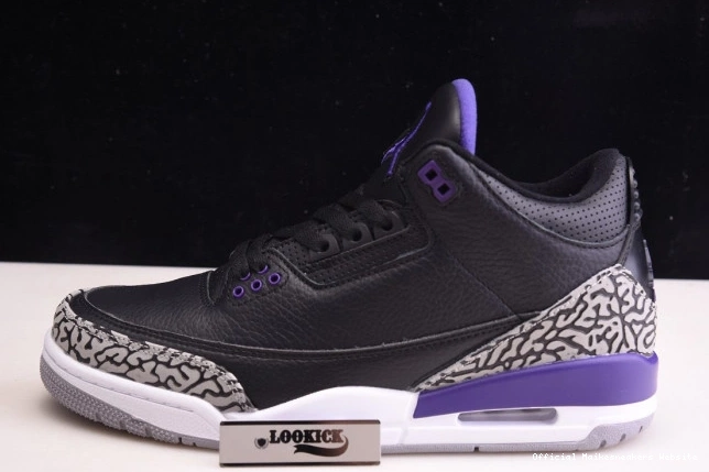 Official Maikesneakers Jordan Purple Air Black Court Retro CT8532-050 3 0802